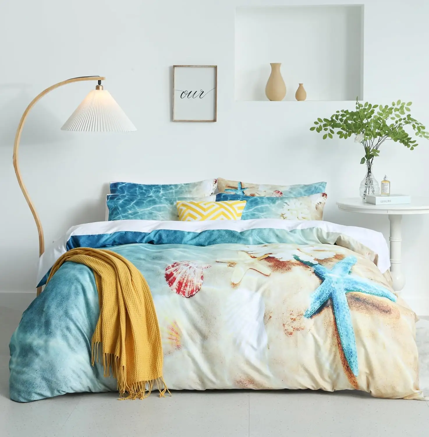 Ocean Duvet Cover Soft Microfiber 3 Pieces 3D Bedding Set Beach Seashell Nature Sea Themed Digital Print With Zipper Closure
Ocean Duvet Cover Soft Microfiber 3 Pieces 3D Bedding Set Beach Seashell Nature Sea Themed Digital Print With Zipper Closure