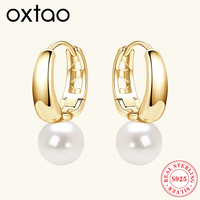 OXTAO 5-5.5mm Freshwater White Pearl Clip Hoop Earrings Real 925 Silver for Women Temperament Earrings Wedding Jewelry Gift
OXTAO 5-5.5mm Freshwater White Pearl Clip Hoop Earrings Real 925 Silver for Women Temperament Earrings Wedding Jewelry Gift