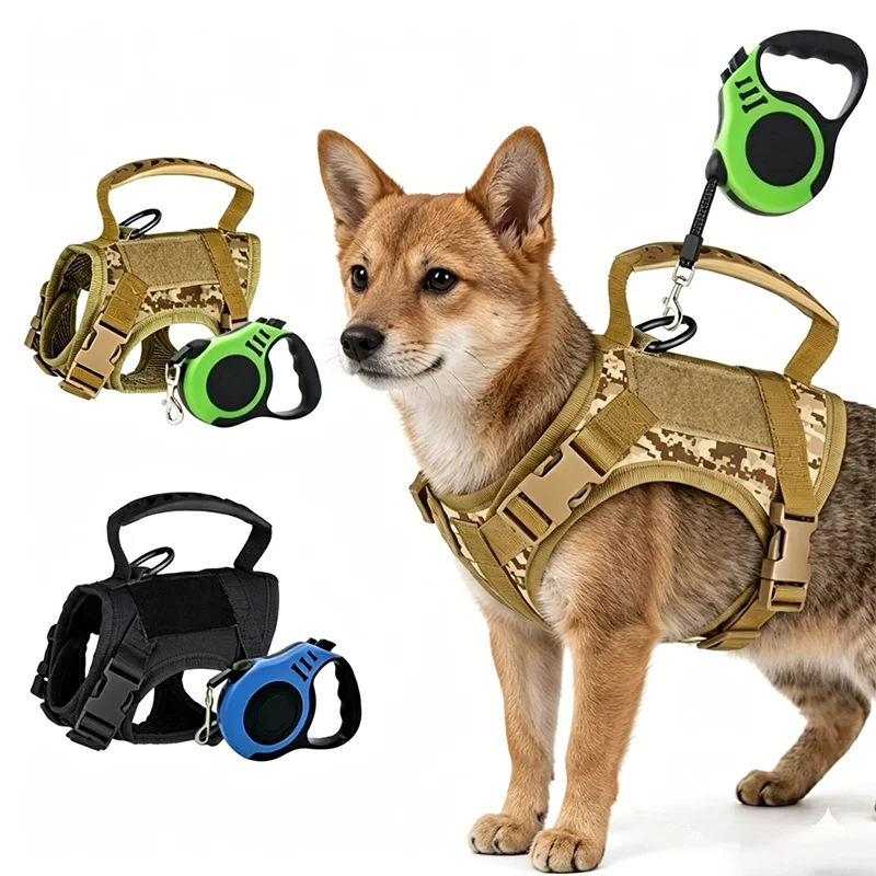 Breathable Tactical Pet Harness Vest with Retractable Leash Adjustable Chest Strap for Small Medium Dogs Cats Outdoor Use
Breathable Tactical Pet Harness Vest with Retractable Leash Adjustable Chest Strap for Small Medium Dogs Cats Outdoor Use