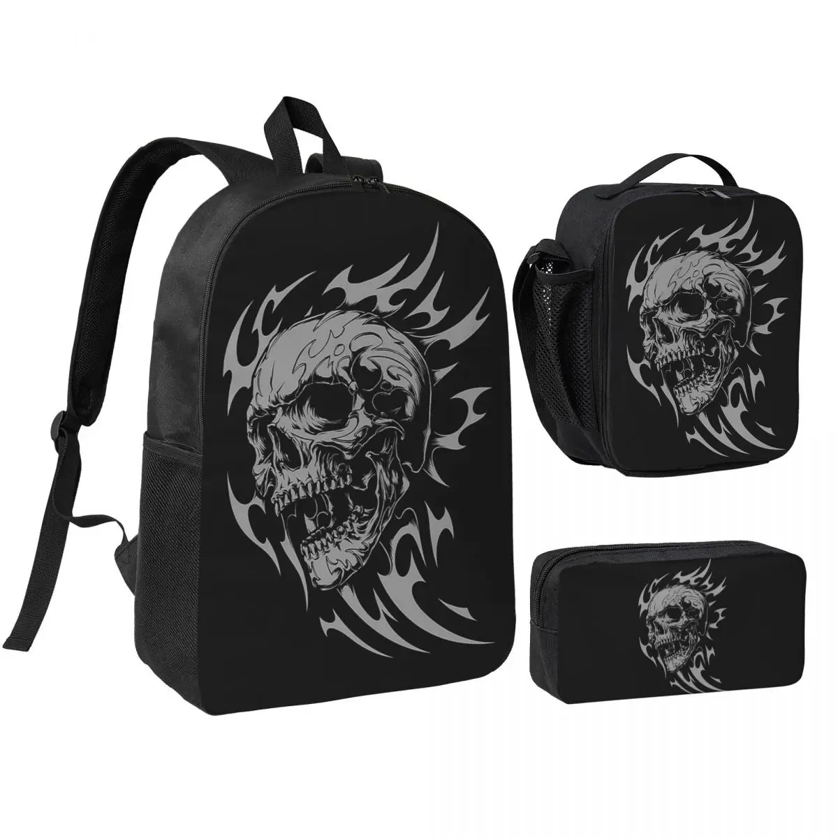 Skull Backpack Boys Girls BookBag School Bag Shoulder Bags 3ps Insulated Lunch Bag Pencil Case
Skull Backpack Boys Girls BookBag School Bag Shoulder Bags 3ps Insulated Lunch Bag Pencil Case