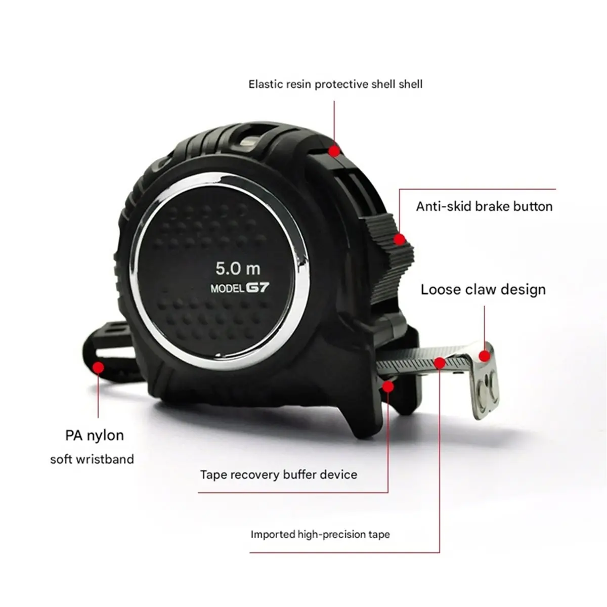Time Saving Construction Tape Measure 5m X 19/25mm with mm Graduation,Retractable,Self-Locking for Designer, Decorator A
Time Saving Construction Tape Measure 5m X 19/25mm with mm Graduation,Retractable,Self-Locking for Designer, Decorator A