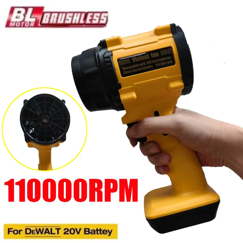 High-Power Violent Fan Air Blower Turbo Jet Fan Thrust Leaf Duster Handheld Power Tools For DeWALT 20V 18V Battery
High-Power Violent Fan Air Blower Turbo Jet Fan Thrust Leaf Duster Handheld Power Tools For DeWALT 20V 18V Battery