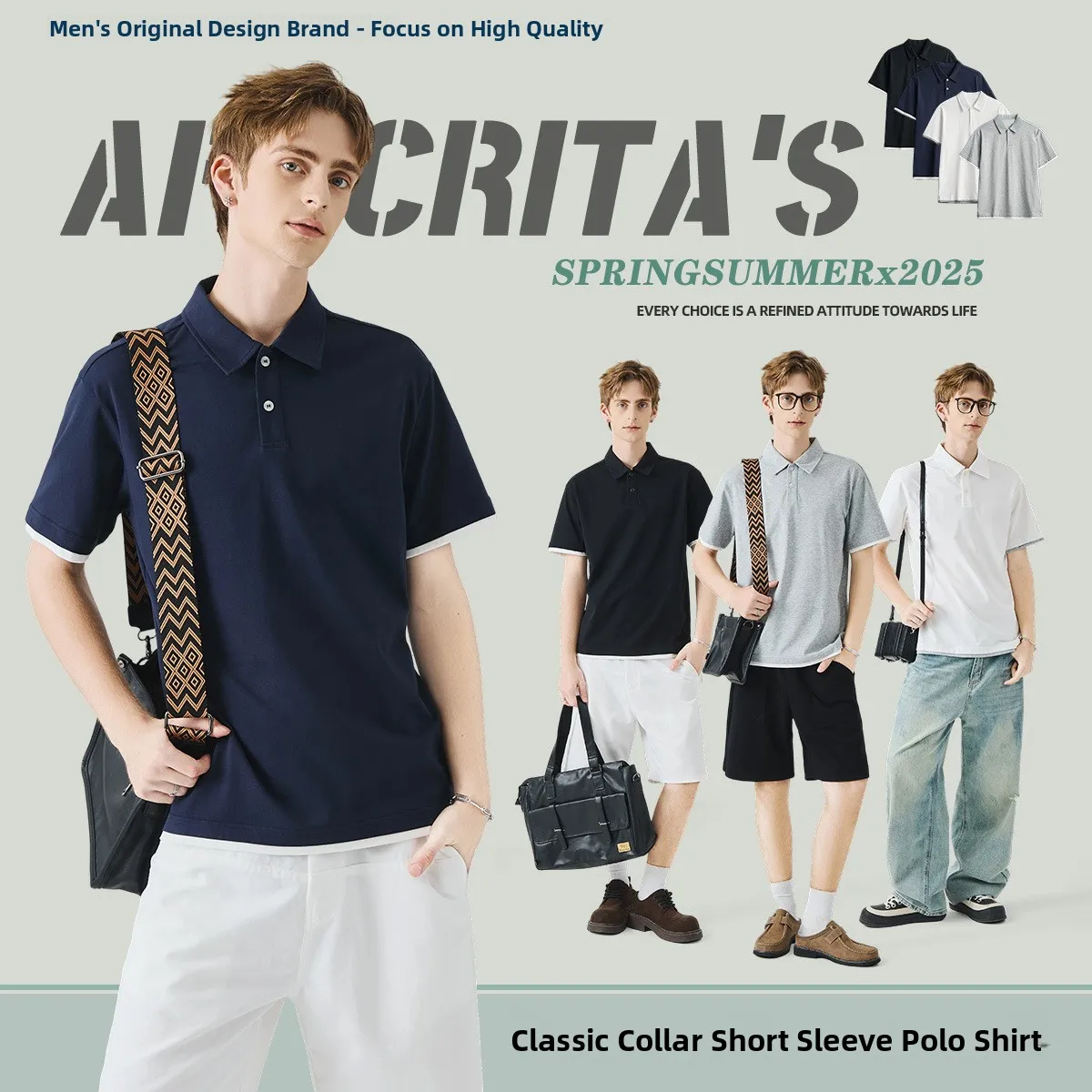 Loose Fit Casual Men's ort Sve irt Summer High Sensation Color Blo Collared T-irt by APO Brand Cotton Blend
Loose Fit Casual Men's ort Sve irt Summer High Sensation Color Blo Collared T-irt by APO Brand Cotton Blend