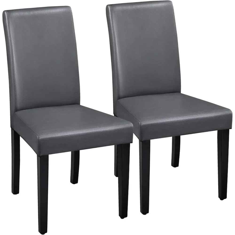 Dining Chairs Set of 2 Faux Leather Modern Dining Room Chairs with Rubberwood Legs and Padded Seat for Kitchen/Living
Dining Chairs Set of 2 Faux Leather Modern Dining Room Chairs with Rubberwood Legs and Padded Seat for Kitchen/Living