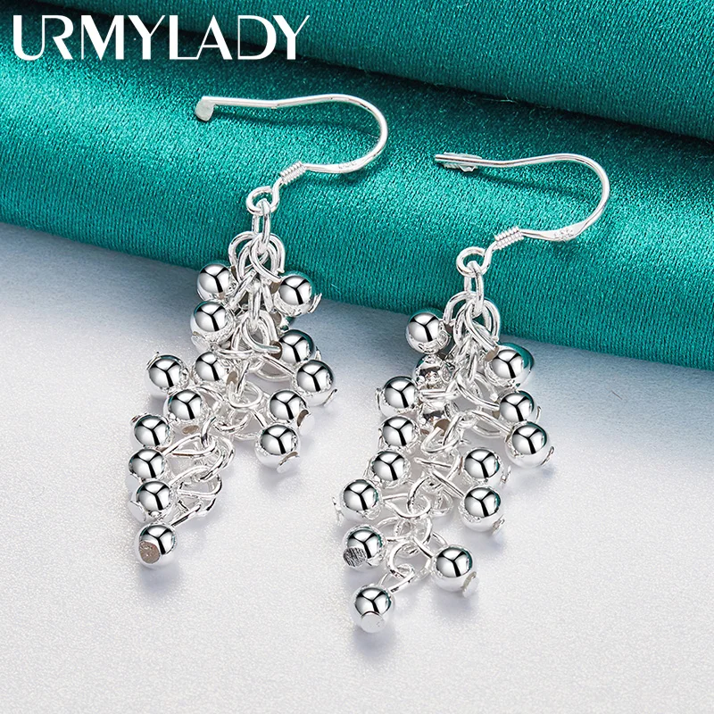 URMYLADY 925 Sterling Silver Smooth Grape Earrings For Women Wedding Fashion Charm Jewelry Gift
URMYLADY 925 Sterling Silver Smooth Grape Earrings For Women Wedding Fashion Charm Jewelry Gift