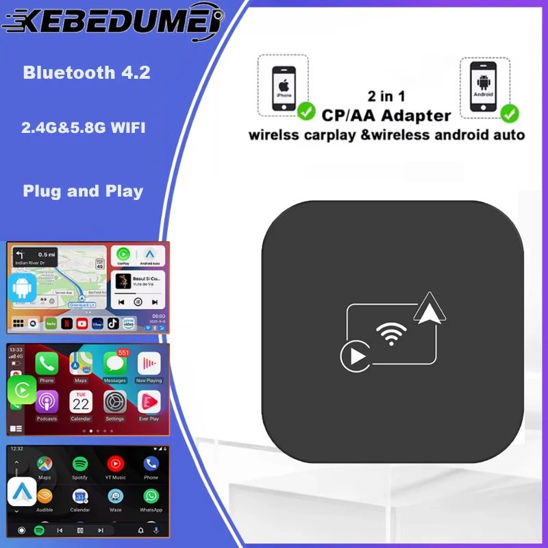 Wireless Carplay Adapter Android Auto Smart Mini Box Plug and Play For IOS Auto For Nissan Chevrolet Volvo Audi MG VW Hyundai
Wireless Carplay Adapter Android Auto Smart Mini Box Plug and Play For IOS Auto For Nissan Chevrolet Volvo Audi MG VW Hyundai