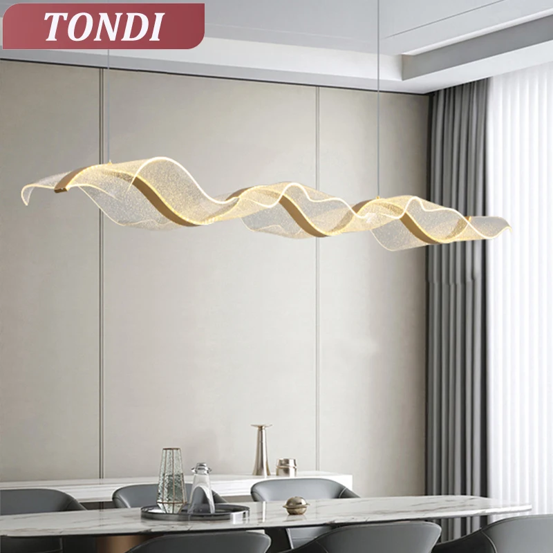 Nordic Creative Led Chandelier Design Long Wave Pendant Lights Restaurant Bar Lamp Dining Room Home Decor Hanging Light Fixture
Nordic Creative Led Chandelier Design Long Wave Pendant Lights Restaurant Bar Lamp Dining Room Home Decor Hanging Light Fixture