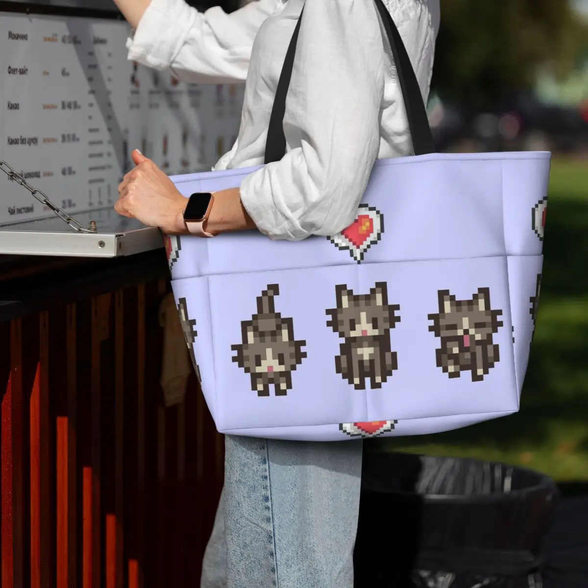 Stardew Valley GreyGray Cat Beach Tote Bag Sport Gym Yoga Duffle Large Tote Bag Women Travel Bag Fitness bag
Stardew Valley GreyGray Cat Beach Tote Bag Sport Gym Yoga Duffle Large Tote Bag Women Travel Bag Fitness bag