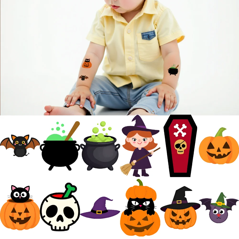 54pcs Temporary Tattoo Pumpkin Waterproof Long-lasting Body Stickers Witch Bat Temporary Tattoo Stickers Ghost For Boys
54pcs Temporary Tattoo Pumpkin Waterproof Long-lasting Body Stickers Witch Bat Temporary Tattoo Stickers Ghost For Boys
