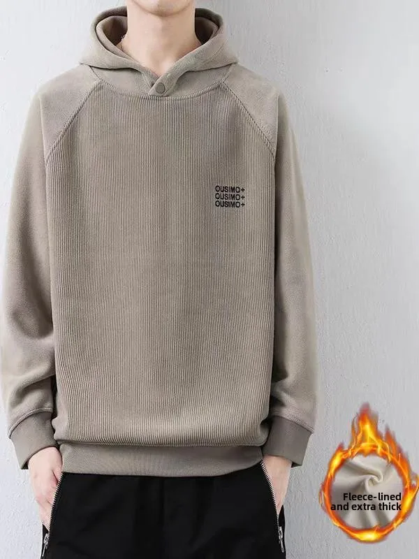 Thiened Moran Flannel Hoodie Men's Trendy Splicing Sweatirt Outerwear Efficient Warmth Youthful Casual Antimicrobial
Thiened Moran Flannel Hoodie Men's Trendy Splicing Sweatirt Outerwear Efficient Warmth Youthful Casual Antimicrobial