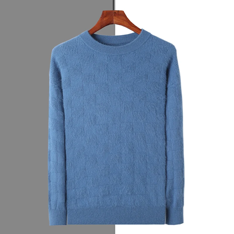 Autumn and winter new 100% pure mink velvet men's knitted pullover fashion embroidered sweater Korean high-end solid color top
Autumn and winter new 100% pure mink velvet men's knitted pullover fashion embroidered sweater Korean high-end solid color top