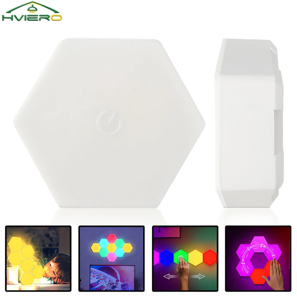 Led RGB Wall Lamp Hexagon Honeycomb Light for Room Decoration Bedroom Ambient Modern Home Gift Night Lights Touch Sensor Control
Led RGB Wall Lamp Hexagon Honeycomb Light for Room Decoration Bedroom Ambient Modern Home Gift Night Lights Touch Sensor Control