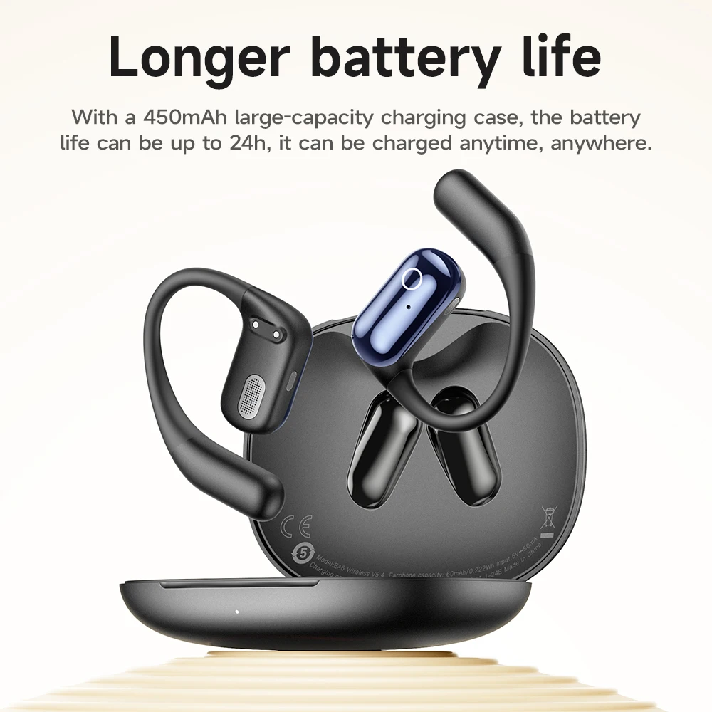 Беспроводные наушники HOCO EA6 Bluetooth 5.4, Hi-Fi стерео звук, музыкальные спортивные наушники-вкладыши с заушным крючком, ультратонкая зарядная коробка
Беспроводные наушники HOCO EA6 Bluetooth 5.4, Hi-Fi стерео звук, музыкальные спортивные наушники-вкладыши с заушным крючком, ультратонкая зарядная коробка