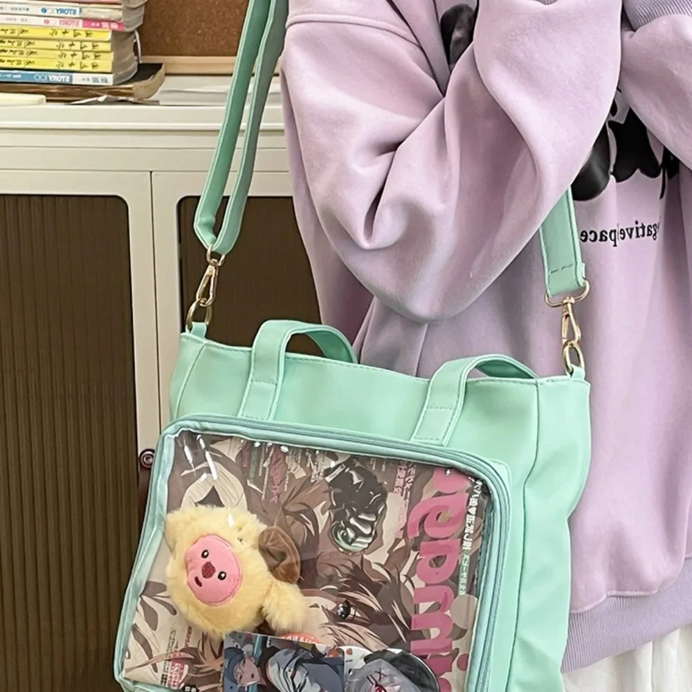 Girls' Daily Transparent Large Capacity Anime Badge One Shoulder High-quality Nylon Exquisite Messenger Bag Fashion Cute Ita Bag
Girls' Daily Transparent Large Capacity Anime Badge One Shoulder High-quality Nylon Exquisite Messenger Bag Fashion Cute Ita Bag