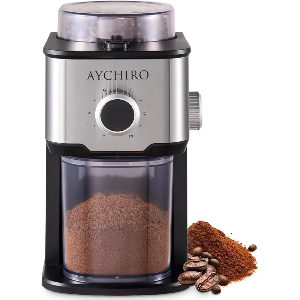 Adjustable Electric Coffee Bean Grinder with 14 Settings for 2-12 Cups, Drip Coffee, and French Press
Adjustable Electric Coffee Bean Grinder with 14 Settings for 2-12 Cups, Drip Coffee, and French Press