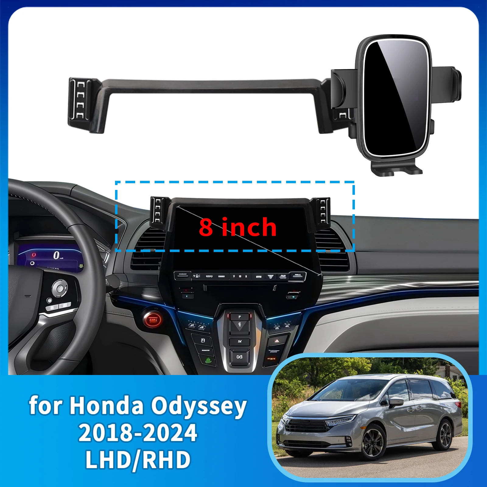for Honda Odyssey 2018-2022 2023 2024 8inch Phone Holder, Dashboard Screen Mount Bracket Easy Installation Car accessoires
for Honda Odyssey 2018-2022 2023 2024 8inch Phone Holder, Dashboard Screen Mount Bracket Easy Installation Car accessoires