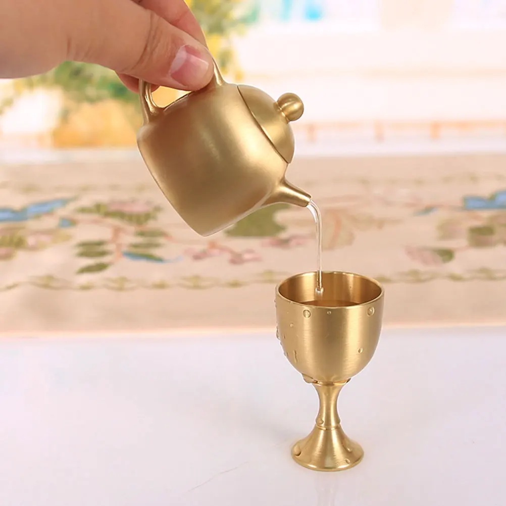Chinese Style Mini Teapot Brass Shaped Table Decor Home Furnish Toy Collect Desktop Ornament Durability Craftsmanship Beauty
Chinese Style Mini Teapot Brass Shaped Table Decor Home Furnish Toy Collect Desktop Ornament Durability Craftsmanship Beauty