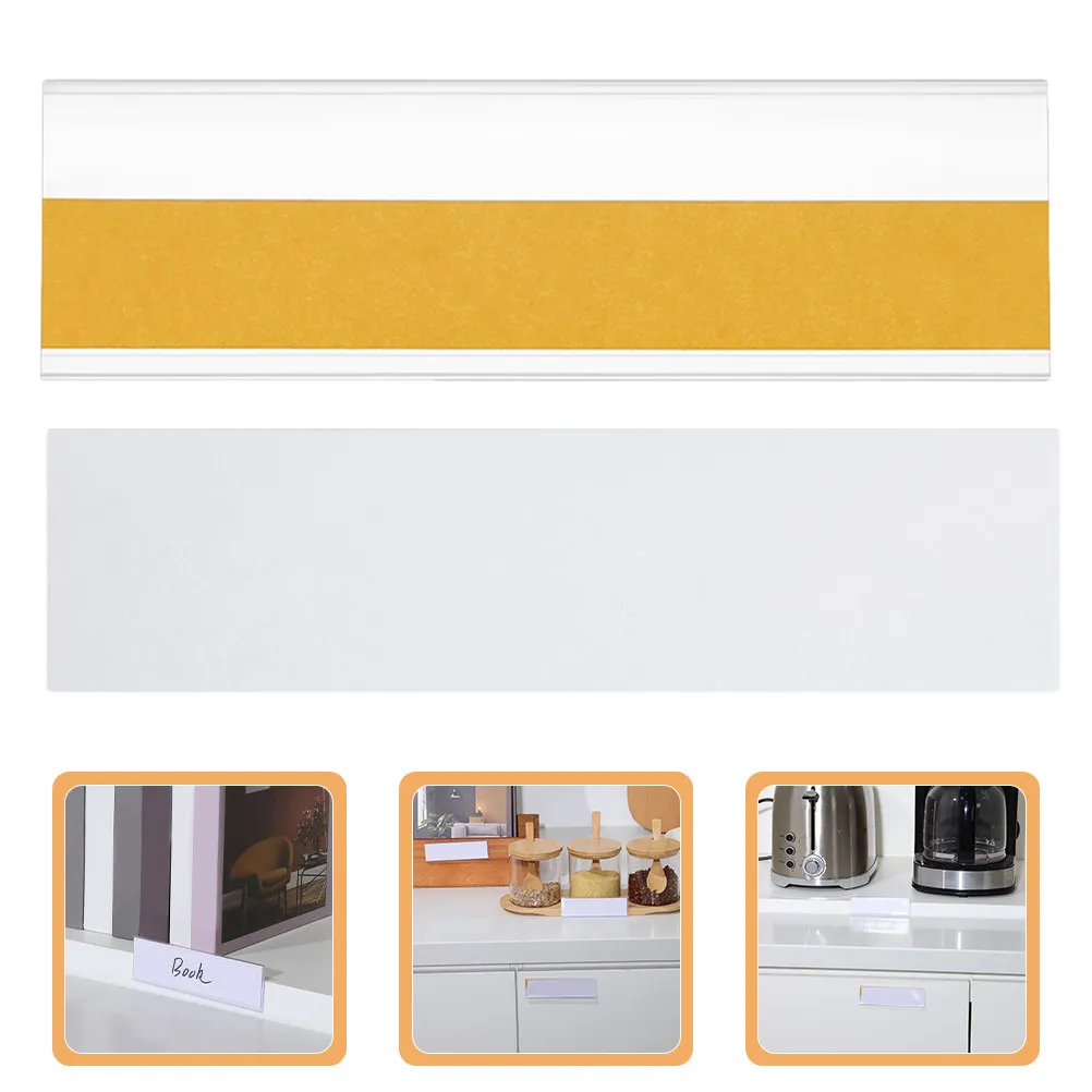 30Sets Transparent Self Adhesive Label Pockets Replaceable Insert Shelf Price Sign Holder for Retail Bookstore Desk Name Tag
30Sets Transparent Self Adhesive Label Pockets Replaceable Insert Shelf Price Sign Holder for Retail Bookstore Desk Name Tag