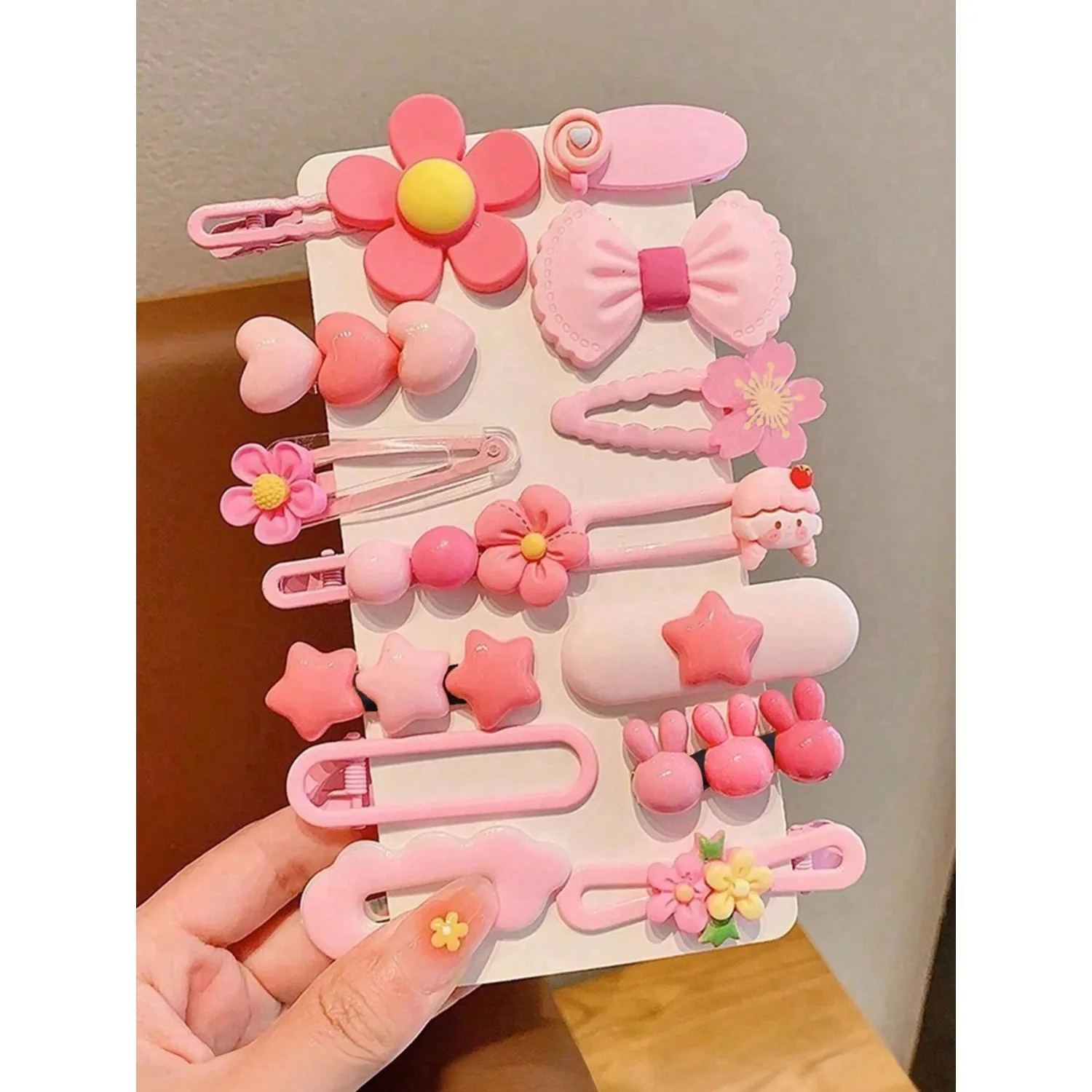 14pcs/Set Girls Pink Heart Star Flower Hair Clips, Suitable For Daily Or Party Wear
14pcs/Set Girls Pink Heart Star Flower Hair Clips, Suitable For Daily Or Party Wear