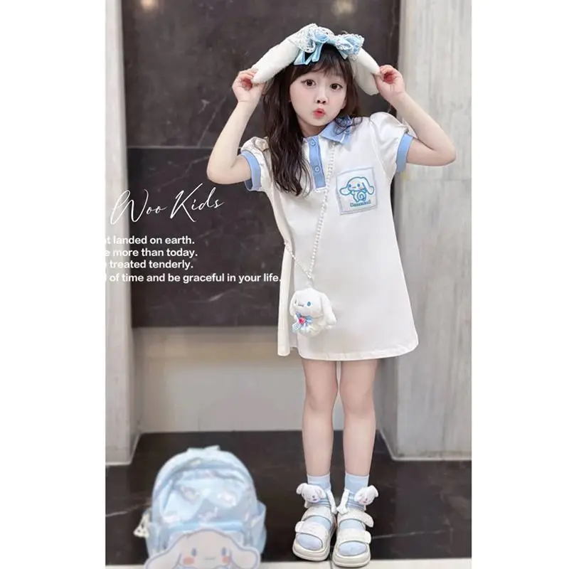2024 Summer Kawaii Sanrio Cinnamoroll Anime Ins Fashion Short Sleeve Skirt Cute Cartoon Children Princess Dress Clothing Gifts
2024 Summer Kawaii Sanrio Cinnamoroll Anime Ins Fashion Short Sleeve Skirt Cute Cartoon Children Princess Dress Clothing Gifts
