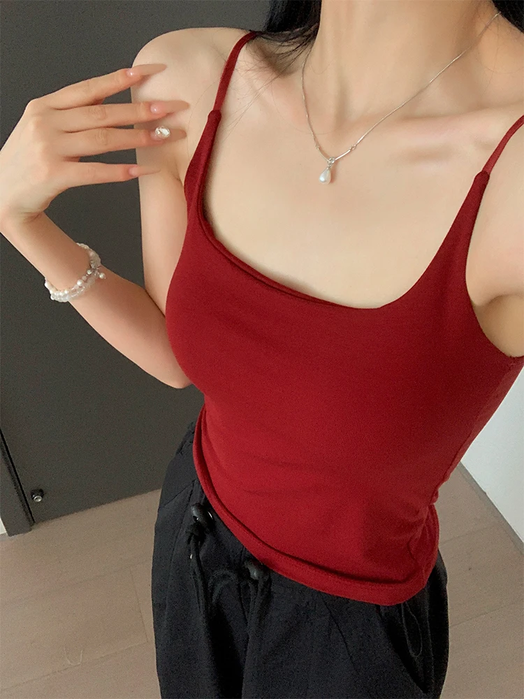 Women's Built-in Bra Tank Top Seamless Sleeveless Cami Supportive Comfort Summer Fashion Sexy Vest Red (Color Option)
Women's Built-in Bra Tank Top Seamless Sleeveless Cami Supportive Comfort Summer Fashion Sexy Vest Red (Color Option)