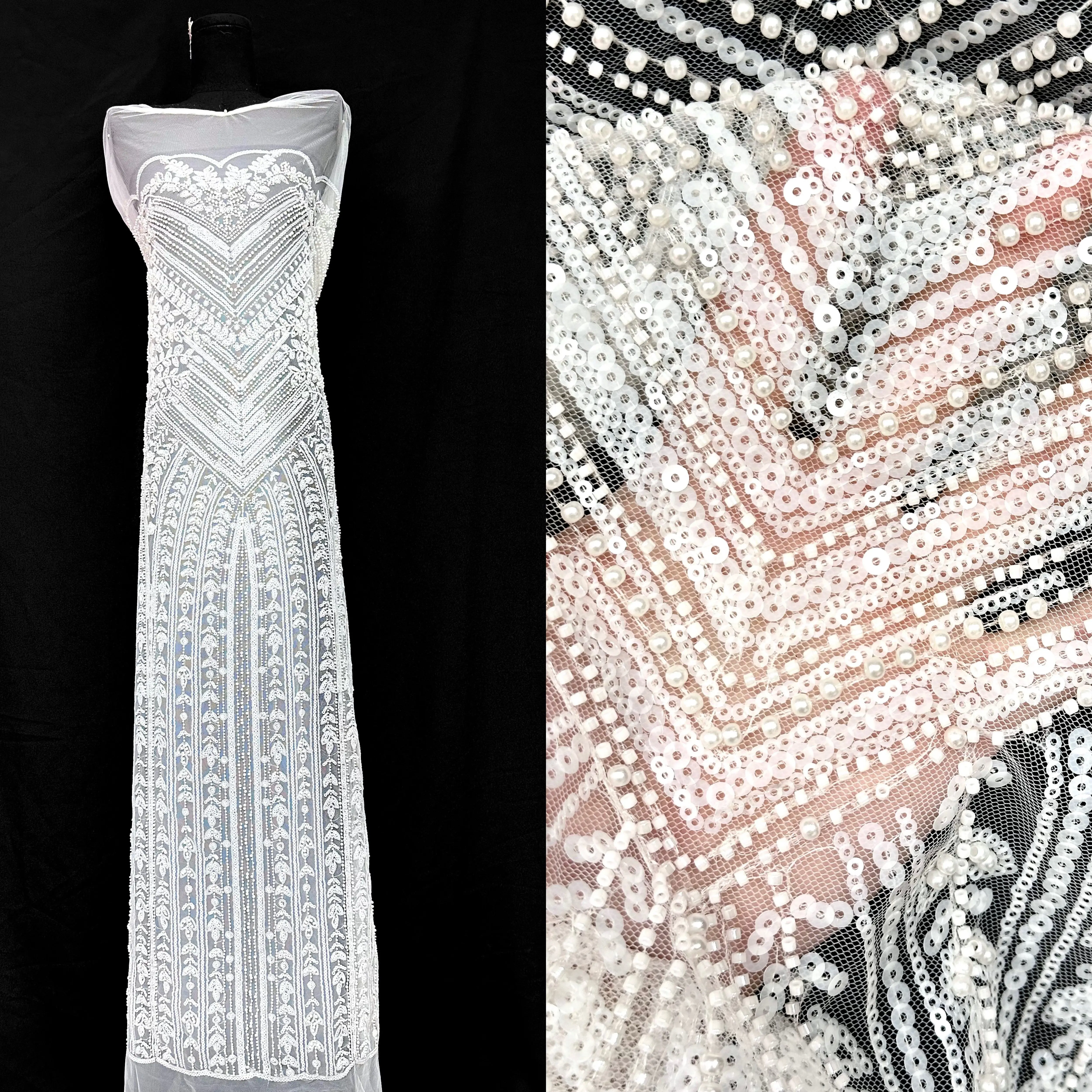 Классическая французская стильная тяжелая сетчатая кружевная ткань для невест, нигерийская европейская сетка с блестками
Классическая французская стильная тяжелая сетчатая кружевная ткань для невест, нигерийская европейская сетка с блестками