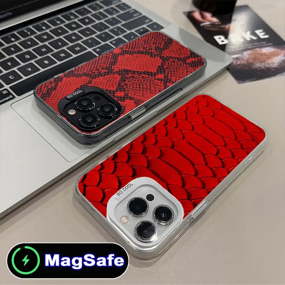 Luxury Snake Skin Texture Phone Case for iPhone 17 16 15 14 13 12 11 Air Pro Max Plus MagSafe Translucent Colorful Cover Pretty
Luxury Snake Skin Texture Phone Case for iPhone 17 16 15 14 13 12 11 Air Pro Max Plus MagSafe Translucent Colorful Cover Pretty