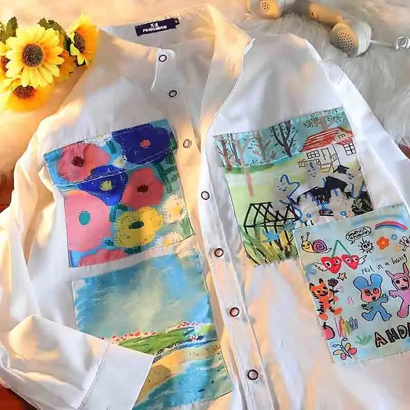 XEJ Harajuku Tops Women Spring 2022 Women's Clothing Women Plus Sizes Vintage Clothes Patchwork Blouses for Women Street Style
XEJ Harajuku Tops Women Spring 2022 Women's Clothing Women Plus Sizes Vintage Clothes Patchwork Blouses for Women Street Style