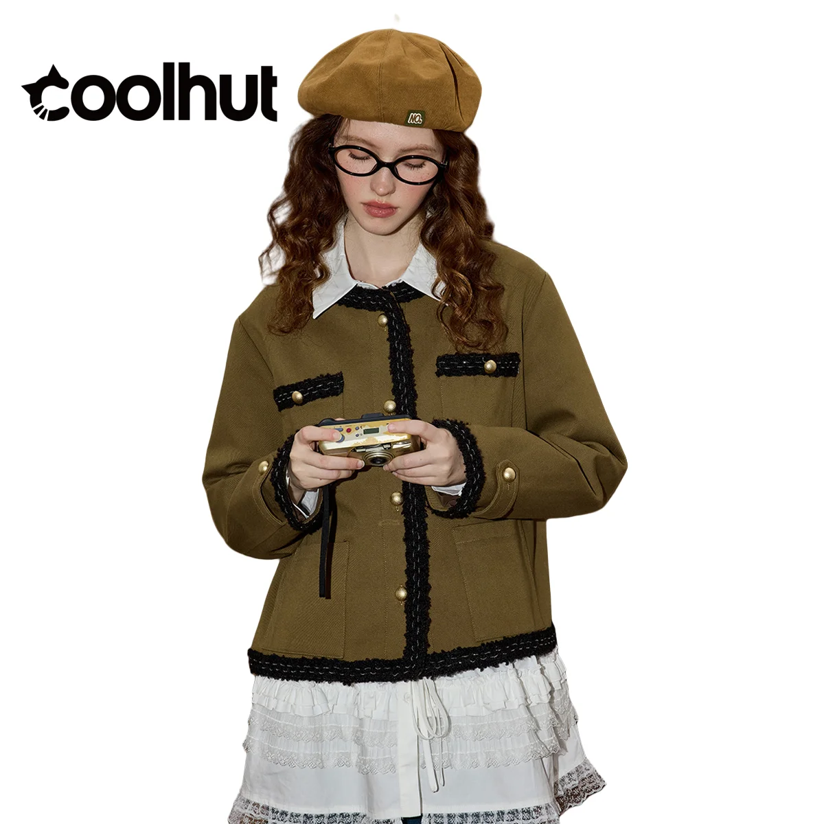 COOLHUT женская французская винтажная короткая куртка 19225, контрастная отделка, длинный рукав, свободная посадка с карманами, нишевая осенняя верхняя одежда, шикарная
COOLHUT женская французская винтажная короткая куртка 19225, контрастная отделка, длинный рукав, свободная посадка с карманами, нишевая осенняя верхняя одежда, шикарная