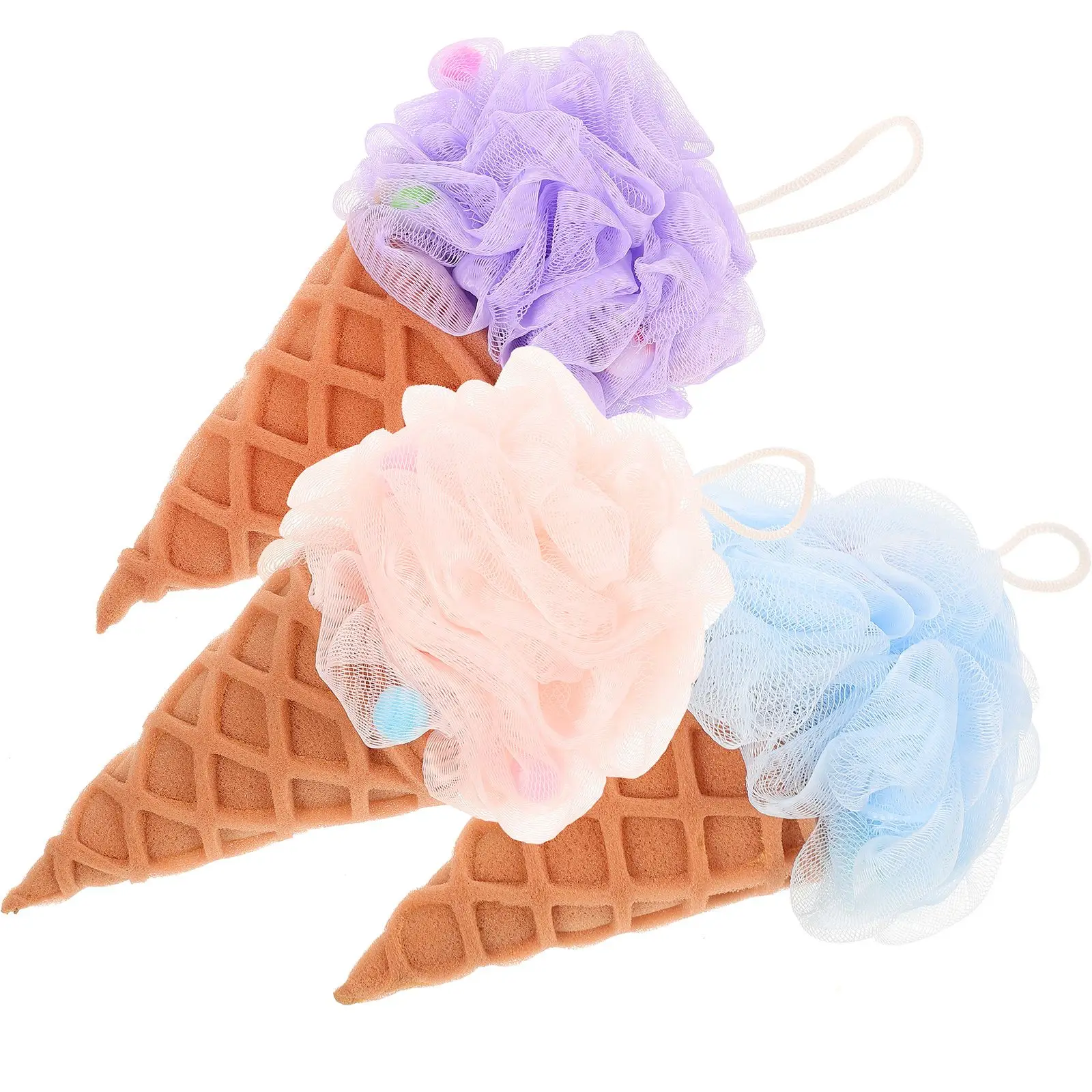 6pcs Bath Ball PE Material Fine Mesh Comfortable Hanging Rope Ice Cream Design Perfect Size Pink White Blue
6pcs Bath Ball PE Material Fine Mesh Comfortable Hanging Rope Ice Cream Design Perfect Size Pink White Blue