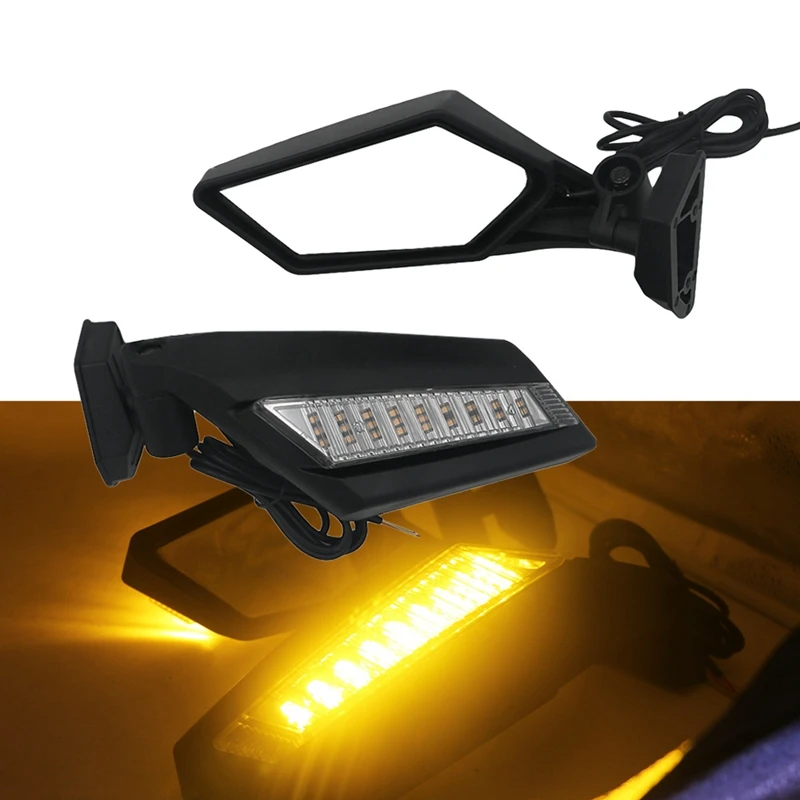 UTV Rearview Mirror With LED Turn Signal Light Side Mirrors For Can Am Maverick X3 R Max Commander 715002898 2017-2020
UTV Rearview Mirror With LED Turn Signal Light Side Mirrors For Can Am Maverick X3 R Max Commander 715002898 2017-2020