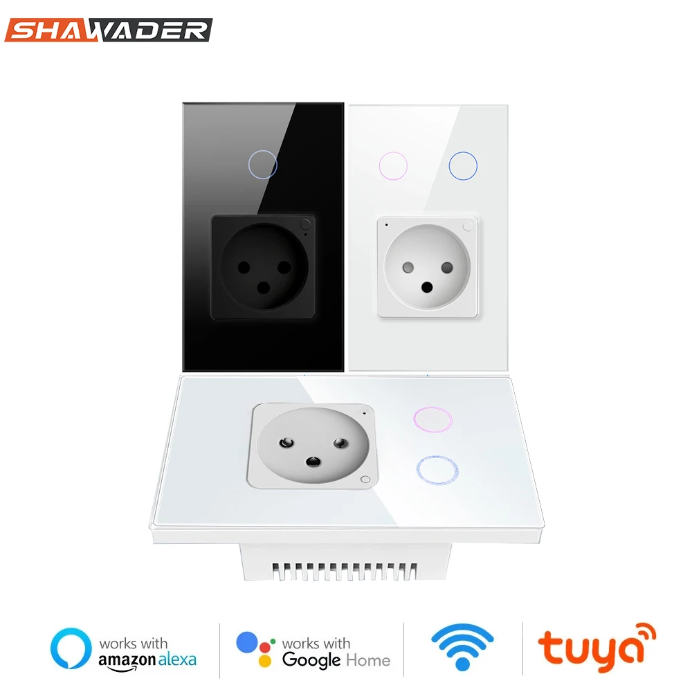 Shawader Israel Wall Socket Wifi Smart Light Switch Tuya Plug Electrical Outlet Touch Glass Panel Intelligent Alexa Google Home
Shawader Israel Wall Socket Wifi Smart Light Switch Tuya Plug Electrical Outlet Touch Glass Panel Intelligent Alexa Google Home