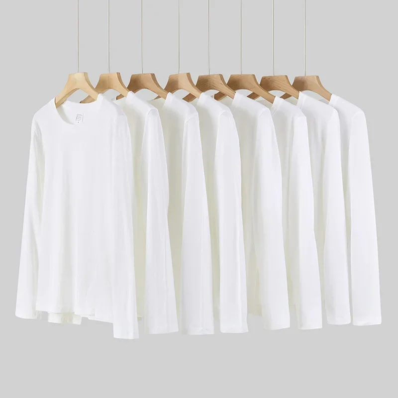 Men and Women's Loose Solid Color Cotton T-shirt, Full Sleeved Tees, 200g
Men and Women's Loose Solid Color Cotton T-shirt, Full Sleeved Tees, 200g