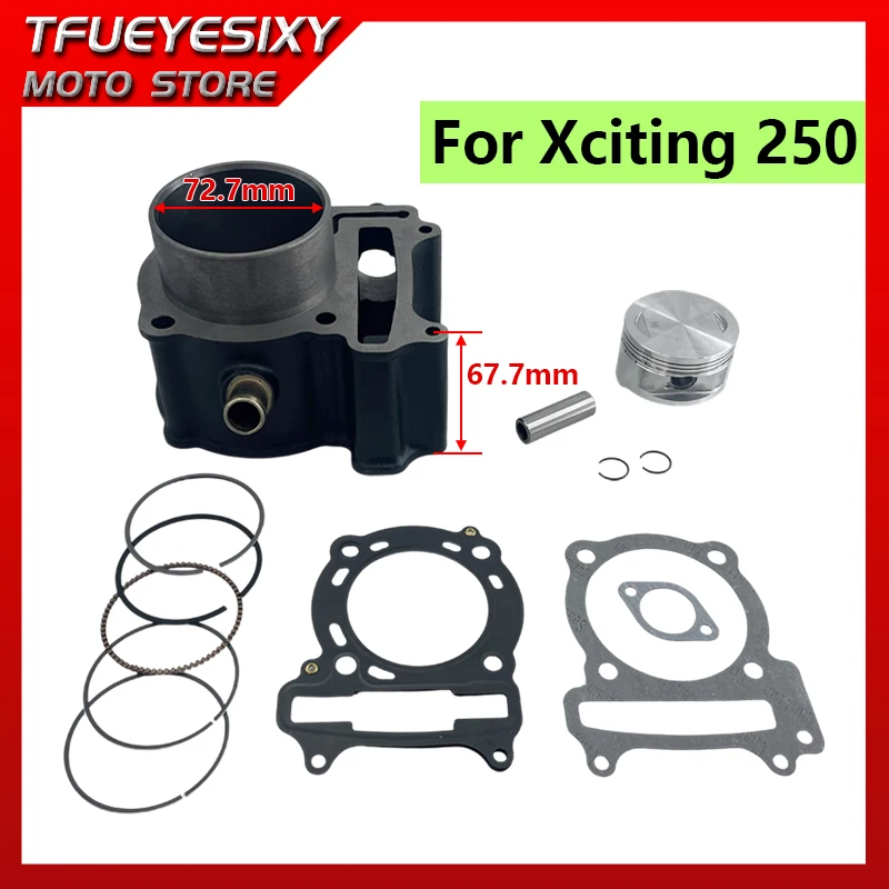 Motorcycle Engine Parts 12100-KHE7-900 72.7mm Bore Cylinder Piston Kit for Kymco Xciting 250 Mxu250 Dink 250 People S 250cc
Motorcycle Engine Parts 12100-KHE7-900 72.7mm Bore Cylinder Piston Kit for Kymco Xciting 250 Mxu250 Dink 250 People S 250cc