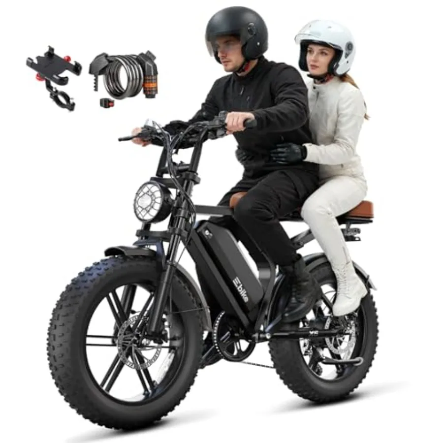 Electric Bike for Adults 1500W Motor Retro E Bike 32MPH 65/120Miles 48V 15Ah Removable Battery 20x4 Fat Tires Full Suspension A
Electric Bike for Adults 1500W Motor Retro E Bike 32MPH 65/120Miles 48V 15Ah Removable Battery 20x4 Fat Tires Full Suspension A