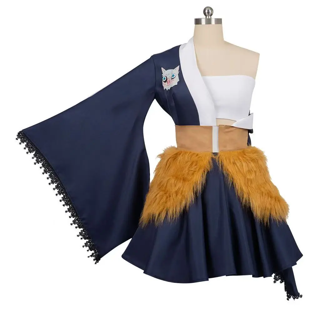 Inosuke Maid Skirt Cosplay Costume Japanese Kimono Outfit Anime Set with Wig
Inosuke Maid Skirt Cosplay Costume Japanese Kimono Outfit Anime Set with Wig