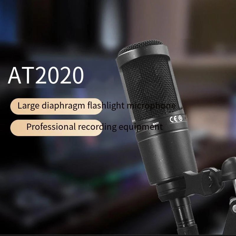 AT2020 Condenser microphone sound card full set of audio books singing live special recording equipment microphone
AT2020 Condenser microphone sound card full set of audio books singing live special recording equipment microphone