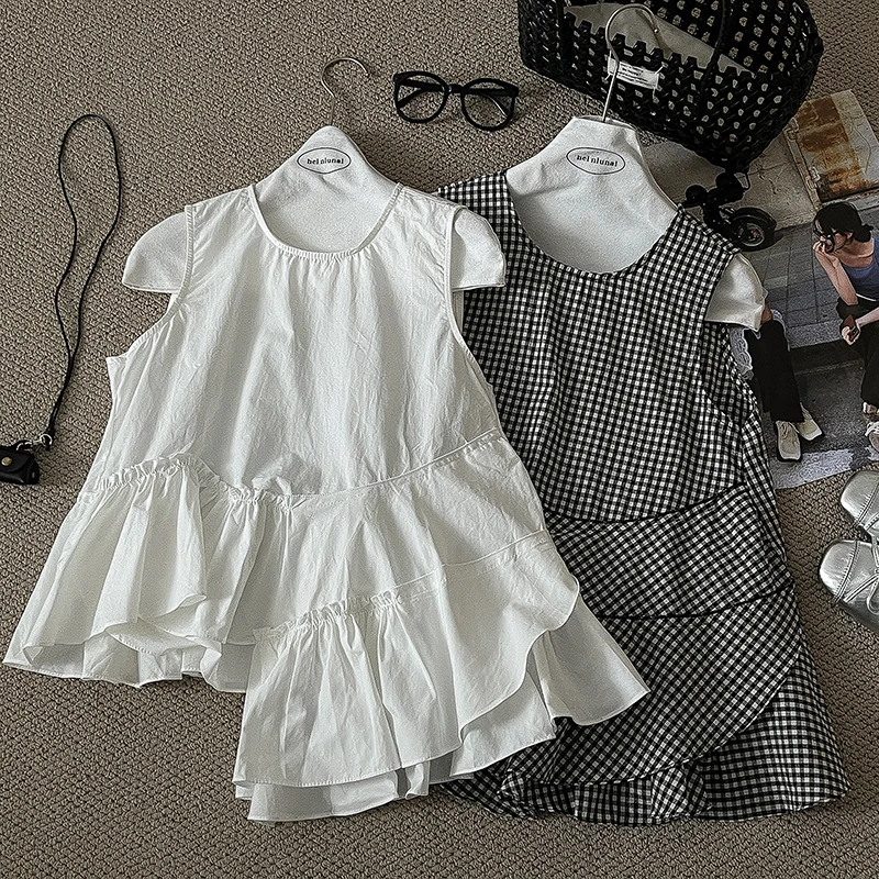 Wedbleser Asymmetrical Lace Checkered Vest Shirt Women Summer 2025 Korean Version Pullover Versatile Sleeveless Top
Wedbleser Asymmetrical Lace Checkered Vest Shirt Women Summer 2025 Korean Version Pullover Versatile Sleeveless Top