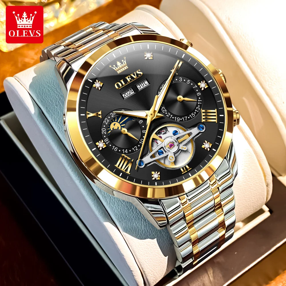 OLEVS Brand Original Mechanical Watches for Men Waterproof Automatic Tourbillon Wrist Watch Men Fashion Business Men's Watch
OLEVS Brand Original Mechanical Watches for Men Waterproof Automatic Tourbillon Wrist Watch Men Fashion Business Men's Watch
