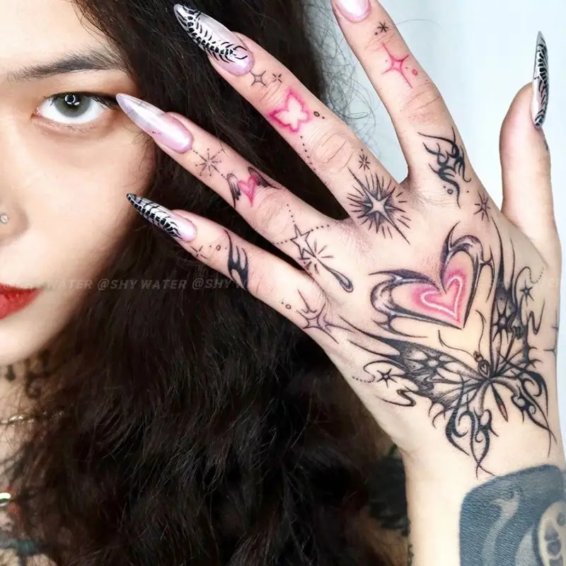 Black Butterfly Heart Tatoo Sticker Lasting Fake Tattoo for Woman Cartoon Sexy Faux Temporary Tattoo Art Waterproof Tatuajes
Black Butterfly Heart Tatoo Sticker Lasting Fake Tattoo for Woman Cartoon Sexy Faux Temporary Tattoo Art Waterproof Tatuajes