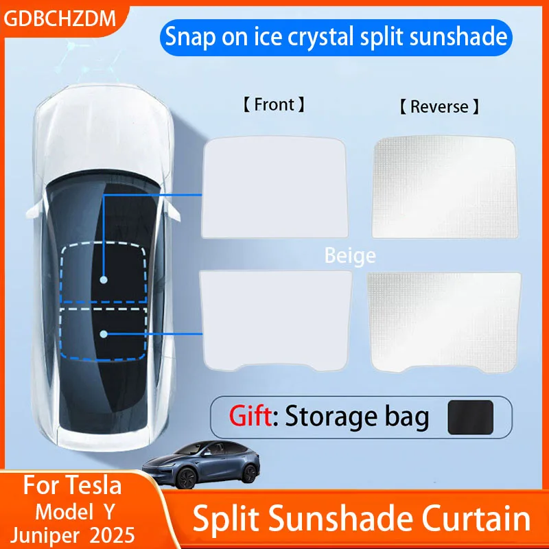 For Tesla Model Y Juniper 2025 Snap On Ice Crystal Split Sunshade Sun Pare Glass Front Rear Skylight Accessory
For Tesla Model Y Juniper 2025 Snap On Ice Crystal Split Sunshade Sun Pare Glass Front Rear Skylight Accessory