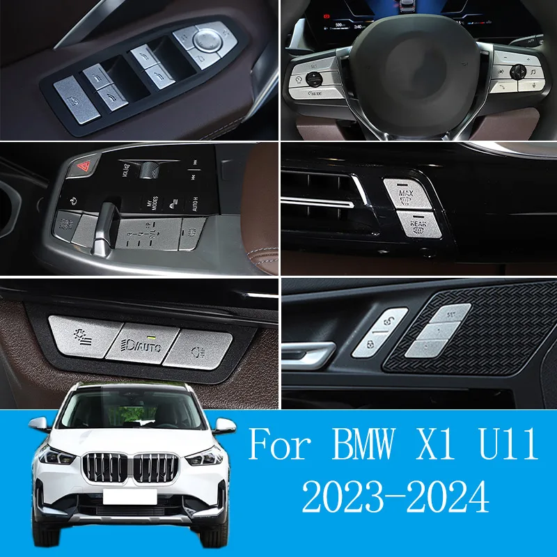 Aluminum alloy Silver For BMW X1 U11 2023 2024 steering wheel button decorative sticker Glass lifting panel decorative sticker
Aluminum alloy Silver For BMW X1 U11 2023 2024 steering wheel button decorative sticker Glass lifting panel decorative sticker