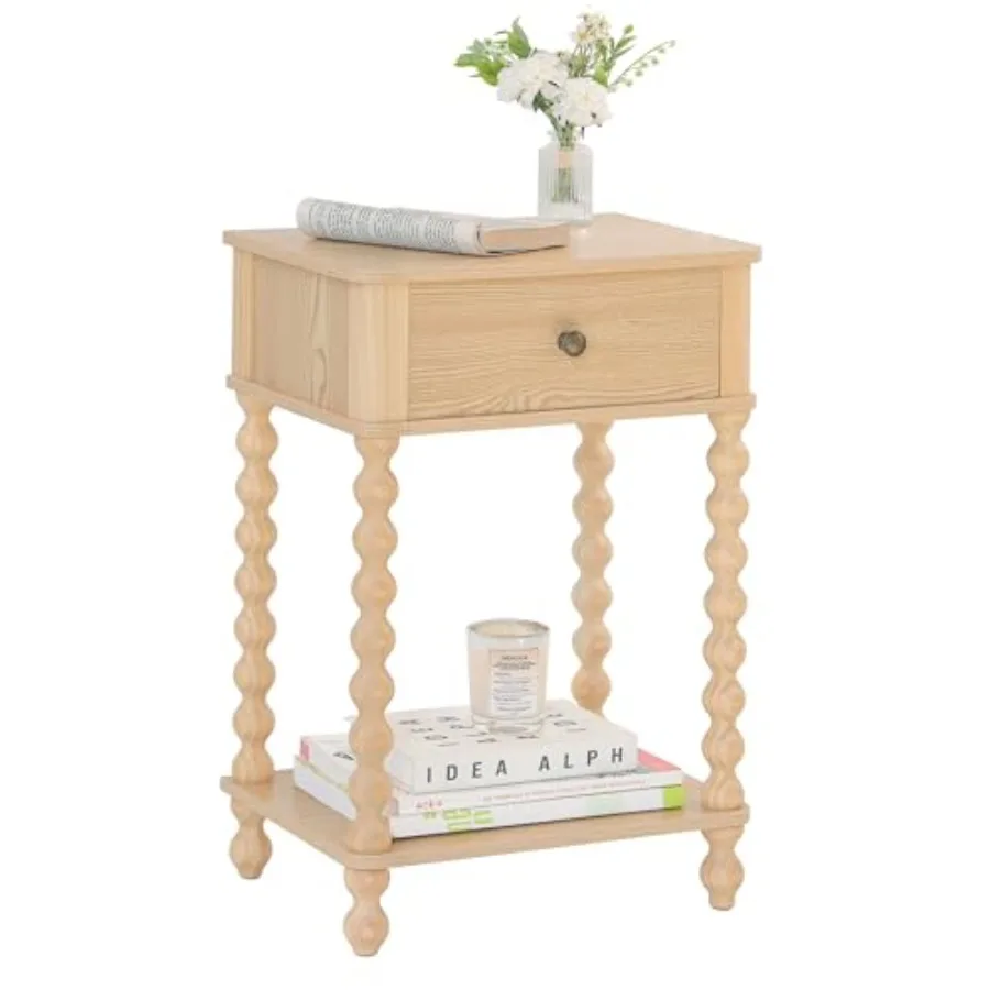 Small Night Stand with Storage Compartment for Living Room Bedroom or Office Use Farmhouse-Style End Table Featuring Spindle Wo
Small Night Stand with Storage Compartment for Living Room Bedroom or Office Use Farmhouse-Style End Table Featuring Spindle Wo