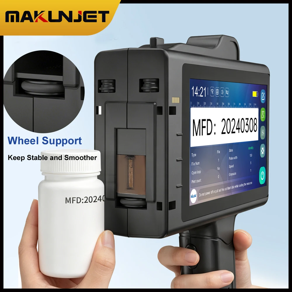 Makunjet S9 Handheld Coding Machine Portable Inkjet Printer For Production Date Logo QR Code Bar Code Expiration Date Printing
Makunjet S9 Handheld Coding Machine Portable Inkjet Printer For Production Date Logo QR Code Bar Code Expiration Date Printing