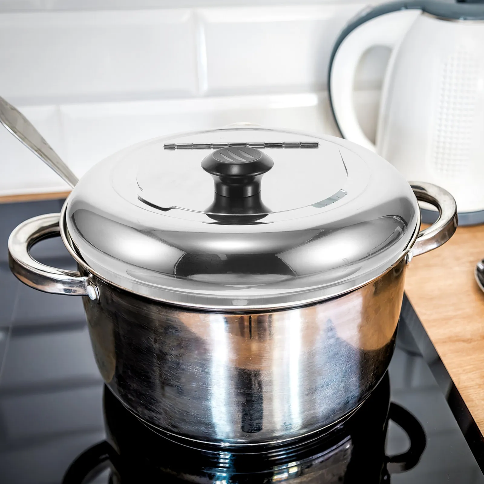 Stainless Steel Pot Lid for Soup Cooker Stew Warmer Electric Cookware Heat Retention Cover Nutrient Preserving Spill Proof
Stainless Steel Pot Lid for Soup Cooker Stew Warmer Electric Cookware Heat Retention Cover Nutrient Preserving Spill Proof