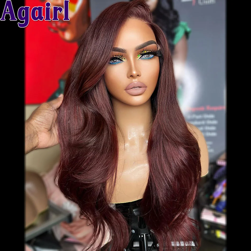 Dark Red Brown 13x4 13X6 Body Wave Lace Frontal Wig Pre Plucked Ready Go Human Hair Wigs Transparent 6X4 Closure Wigs for Women
Dark Red Brown 13x4 13X6 Body Wave Lace Frontal Wig Pre Plucked Ready Go Human Hair Wigs Transparent 6X4 Closure Wigs for Women