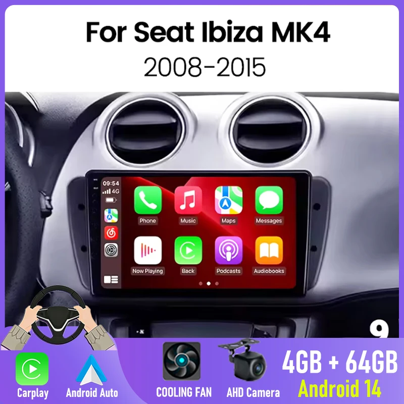 9inch Car Radio for Seat Ibiza MK4 6J 2008-2015 CarPlay Android Auto Multimedia Player GPS Bluetooth WIFI 2Din Car Head Unit
9inch Car Radio for Seat Ibiza MK4 6J 2008-2015 CarPlay Android Auto Multimedia Player GPS Bluetooth WIFI 2Din Car Head Unit
