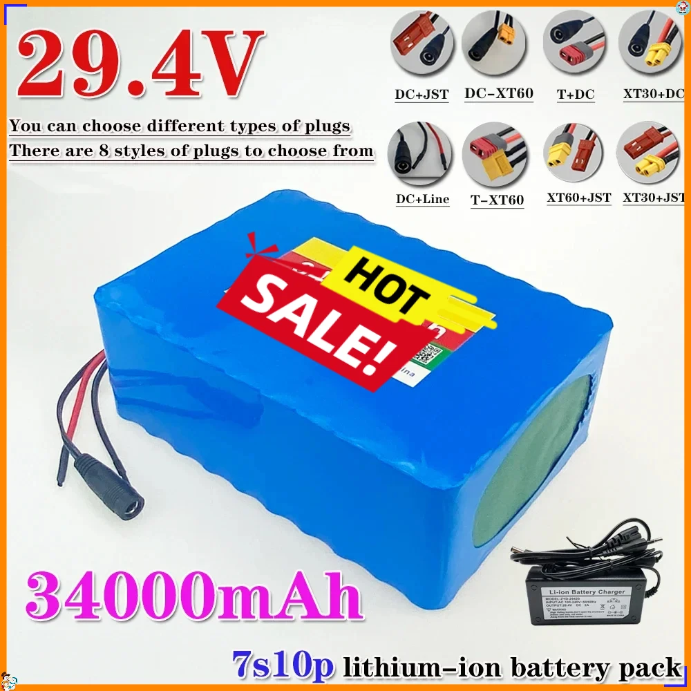 ✨ Original 7S10P 25.2V 29.4V 18650 li-ion rechargeable battery pack suitable for all 29.4V motor equipment with 30A 750W BMS
✨ Original 7S10P 25.2V 29.4V 18650 li-ion rechargeable battery pack suitable for all 29.4V motor equipment with 30A 750W BMS