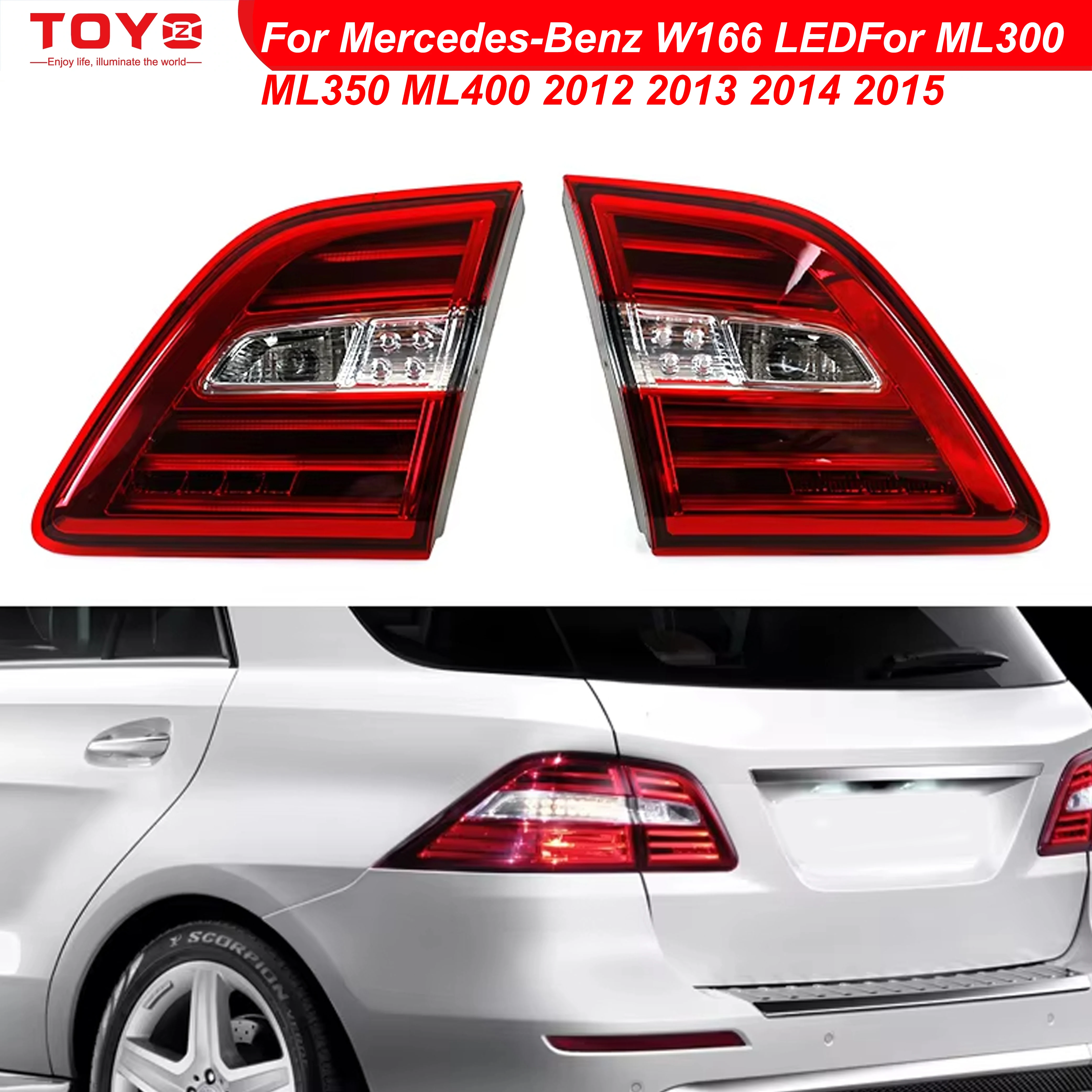 TOYO LED taillight For Mercedes-Benz W166 LEDFor ML300 ML350 ML400 2012 2013 2014 2015 Brake warning light Rear bumper taillight
TOYO LED taillight For Mercedes-Benz W166 LEDFor ML300 ML350 ML400 2012 2013 2014 2015 Brake warning light Rear bumper taillight