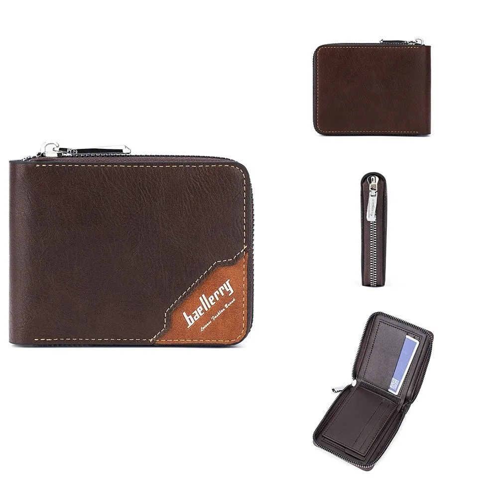 Leather Men's Short Wallet English Letter Zipper Card Bag Male Leather Purse ID Badge Holder Urban Recreational Style
Leather Men's Short Wallet English Letter Zipper Card Bag Male Leather Purse ID Badge Holder Urban Recreational Style